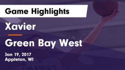Xavier  vs Green Bay West  Game Highlights - Jan 19, 2017