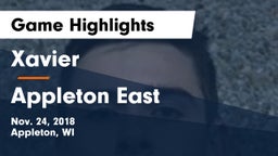 Xavier  vs Appleton East  Game Highlights - Nov. 24, 2018