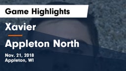 Xavier  vs Appleton North  Game Highlights - Nov. 21, 2018