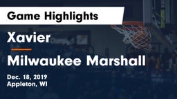 Xavier  vs Milwaukee Marshall Game Highlights - Dec. 18, 2019