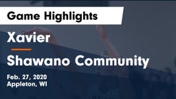 Xavier  vs Shawano Community  Game Highlights - Feb. 27, 2020