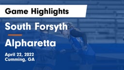 South Forsyth  vs Alpharetta  Game Highlights - April 22, 2022