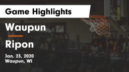 Waupun  vs Ripon  Game Highlights - Jan. 23, 2020