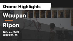 Waupun  vs Ripon  Game Highlights - Jan. 26, 2023