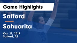 Safford  vs Sahuarita  Game Highlights - Oct. 29, 2019
