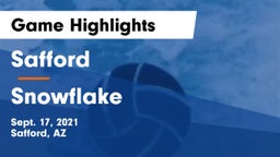 Safford  vs Snowflake Game Highlights - Sept. 17, 2021