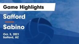 Safford  vs Sabino  Game Highlights - Oct. 5, 2021