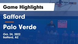 Safford  vs Palo Verde Game Highlights - Oct. 24, 2022