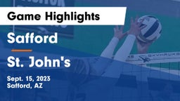 Safford  vs St. John's  Game Highlights - Sept. 15, 2023