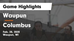 Waupun  vs Columbus  Game Highlights - Feb. 28, 2020