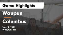 Waupun  vs Columbus  Game Highlights - Jan. 4, 2021