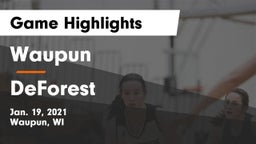 Waupun  vs DeForest  Game Highlights - Jan. 19, 2021