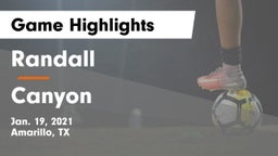 Randall  vs Canyon  Game Highlights - Jan. 19, 2021