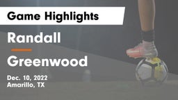 Randall  vs Greenwood   Game Highlights - Dec. 10, 2022