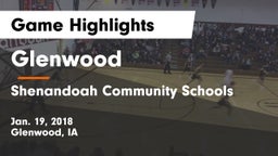 Glenwood  vs Shenandoah Community Schools Game Highlights - Jan. 19, 2018