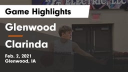 Glenwood  vs Clarinda  Game Highlights - Feb. 2, 2021