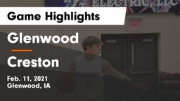Glenwood  vs Creston  Game Highlights - Feb. 11, 2021