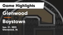 Glenwood  vs Boystown  Game Highlights - Jan. 21, 2023