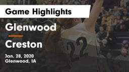Glenwood  vs Creston  Game Highlights - Jan. 28, 2020