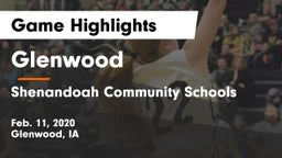 Glenwood  vs Shenandoah Community Schools Game Highlights - Feb. 11, 2020