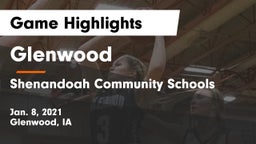 Glenwood  vs Shenandoah Community Schools Game Highlights - Jan. 8, 2021