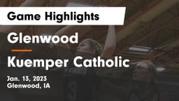 Glenwood  vs Kuemper Catholic  Game Highlights - Jan. 13, 2023