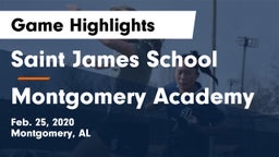 Saint James School vs Montgomery Academy  Game Highlights - Feb. 25, 2020