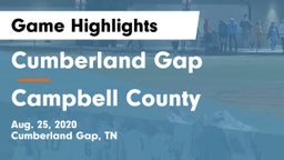 Cumberland Gap  vs Campbell County Game Highlights - Aug. 25, 2020