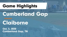 Cumberland Gap  vs Claiborne  Game Highlights - Oct. 3, 2020