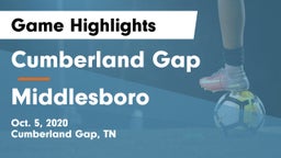 Cumberland Gap  vs Middlesboro  Game Highlights - Oct. 5, 2020