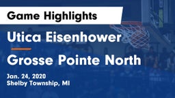 Utica Eisenhower  vs Grosse Pointe North  Game Highlights - Jan. 24, 2020