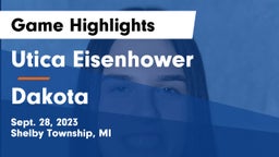 Utica Eisenhower  vs Dakota  Game Highlights - Sept. 28, 2023