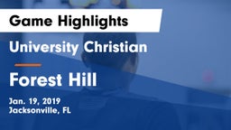 University Christian  vs Forest Hill  Game Highlights - Jan. 19, 2019