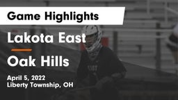 Lakota East  vs Oak Hills  Game Highlights - April 5, 2022