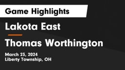 Lakota East  vs Thomas Worthington  Game Highlights - March 23, 2024
