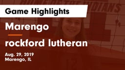 Marengo  vs rockford lutheran  Game Highlights - Aug. 29, 2019