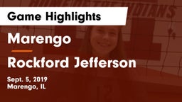 Marengo  vs Rockford Jefferson Game Highlights - Sept. 5, 2019