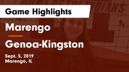 Marengo  vs Genoa-Kingston  Game Highlights - Sept. 5, 2019