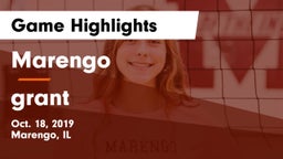 Marengo  vs grant  Game Highlights - Oct. 18, 2019
