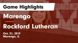 Marengo  vs Rockford Lutheran Game Highlights - Oct. 31, 2019