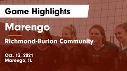 Marengo  vs Richmond-Burton Community  Game Highlights - Oct. 13, 2021