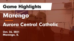 Marengo  vs Aurora Central Catholic Game Highlights - Oct. 26, 2021