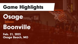 Osage  vs Boonville  Game Highlights - Feb. 21, 2023