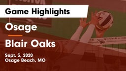 Osage  vs Blair Oaks  Game Highlights - Sept. 3, 2020