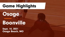 Osage  vs Boonville  Game Highlights - Sept. 14, 2021