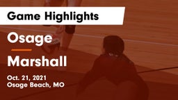 Osage  vs Marshall  Game Highlights - Oct. 21, 2021