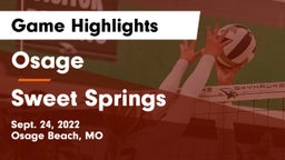 Osage  vs Sweet Springs  Game Highlights - Sept. 24, 2022