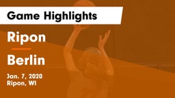 Ripon  vs Berlin  Game Highlights - Jan. 7, 2020
