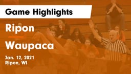 Ripon  vs Waupaca  Game Highlights - Jan. 12, 2021
