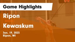 Ripon  vs Kewaskum  Game Highlights - Jan. 19, 2023